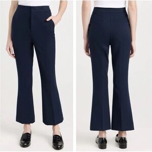 FAVORITE DAUGHTER The Phoebe Crop Flare Pants Navy Comfortable Business Casual